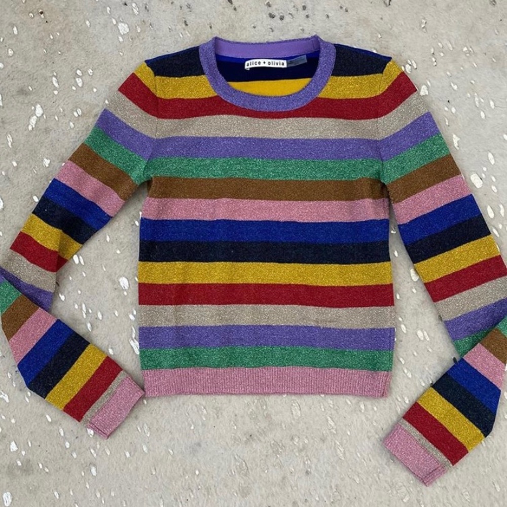 Alice + Olivia Rhodes Rainbow Sweater